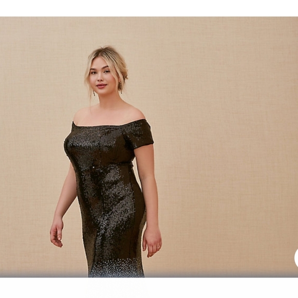 TORRID special occasion black ombre sequin - Picture 2 of 4